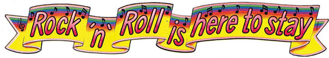 Rock And Roll Banner 6 Foot