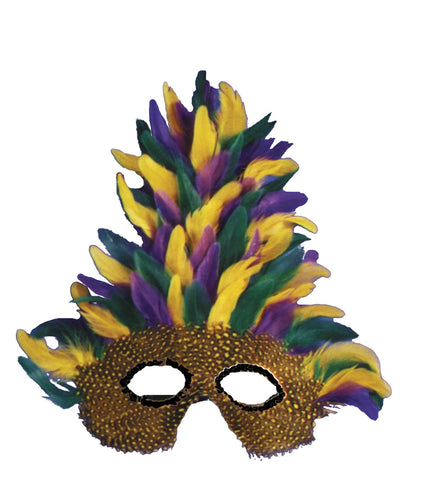 Mask Mardi Gras Tall Feather