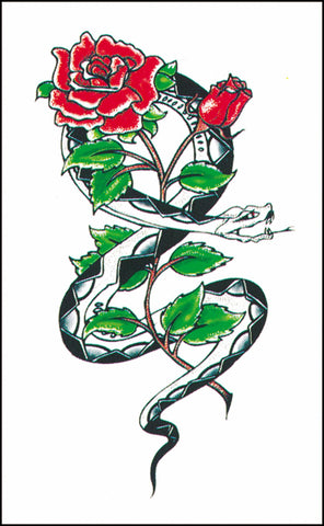 Tattoo Snake W Rose