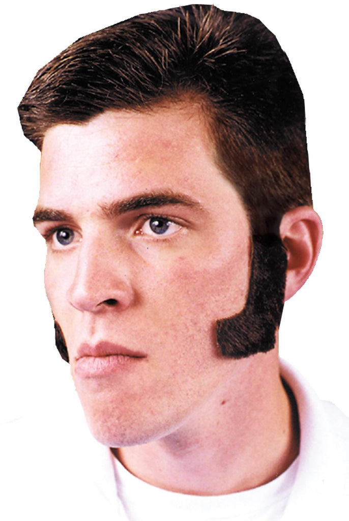 Sideburns Dk Brown Human Hair