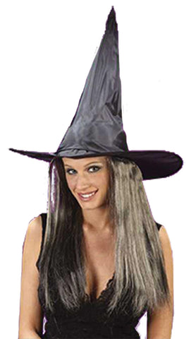 Witch Hat W Hair Taffeta