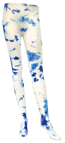 Tights Opaque Tie Dye Blue