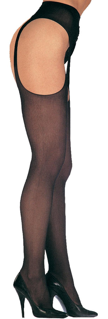 Sheer Suspender Pantyhose Plus