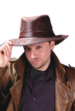 Fedora Brown Leather-look