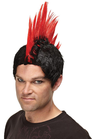 Wig Red Punk Rocker