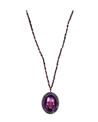 Necklace Gothic Skull Purple