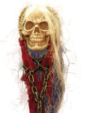 Skull Hanging W Hands Chain