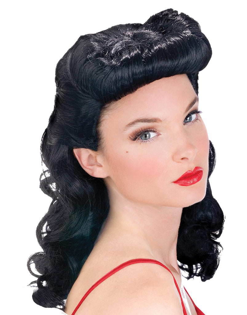 Pin Up Babe Wig Black