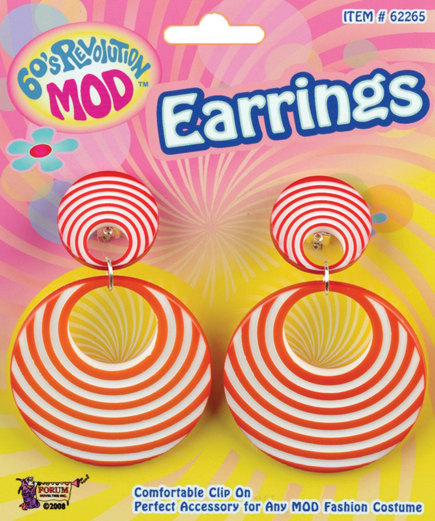 Mod Orange Swirl Earrings