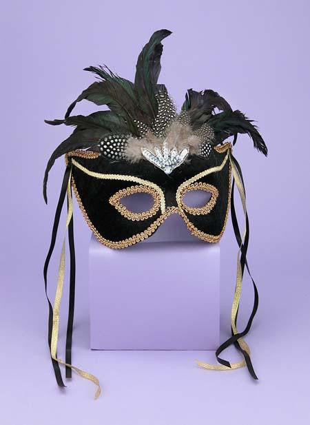 Venetian Couple Mask Bk-gd