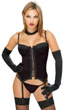 Bustier And Thong Black Lg