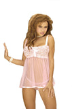 Babydoll W G String Blk One Sz