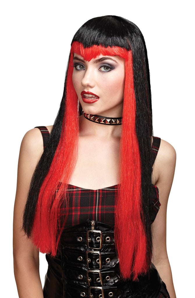 Undertone Vamp Wig Black-red