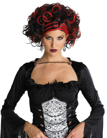 Wicked Widow Wig Black-red