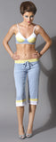 Cropped Pants Dove Blue Small