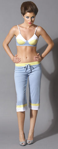 Cropped Pants Dove Blue Small