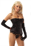 Bustier W G String Black Medim