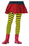 Tights Child Striped Bk/yw 4-6