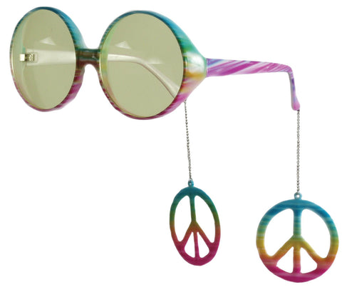 Glasses Peace Danglers Multi