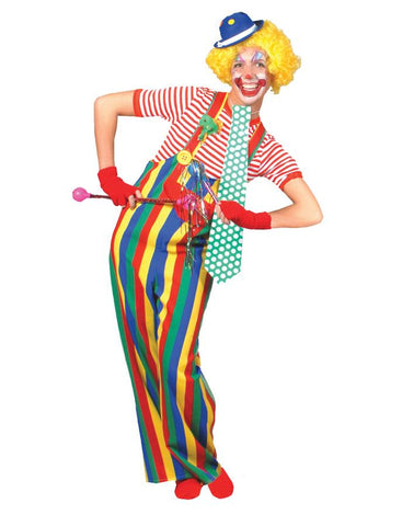 Striped Clown Overalls Ad Med
