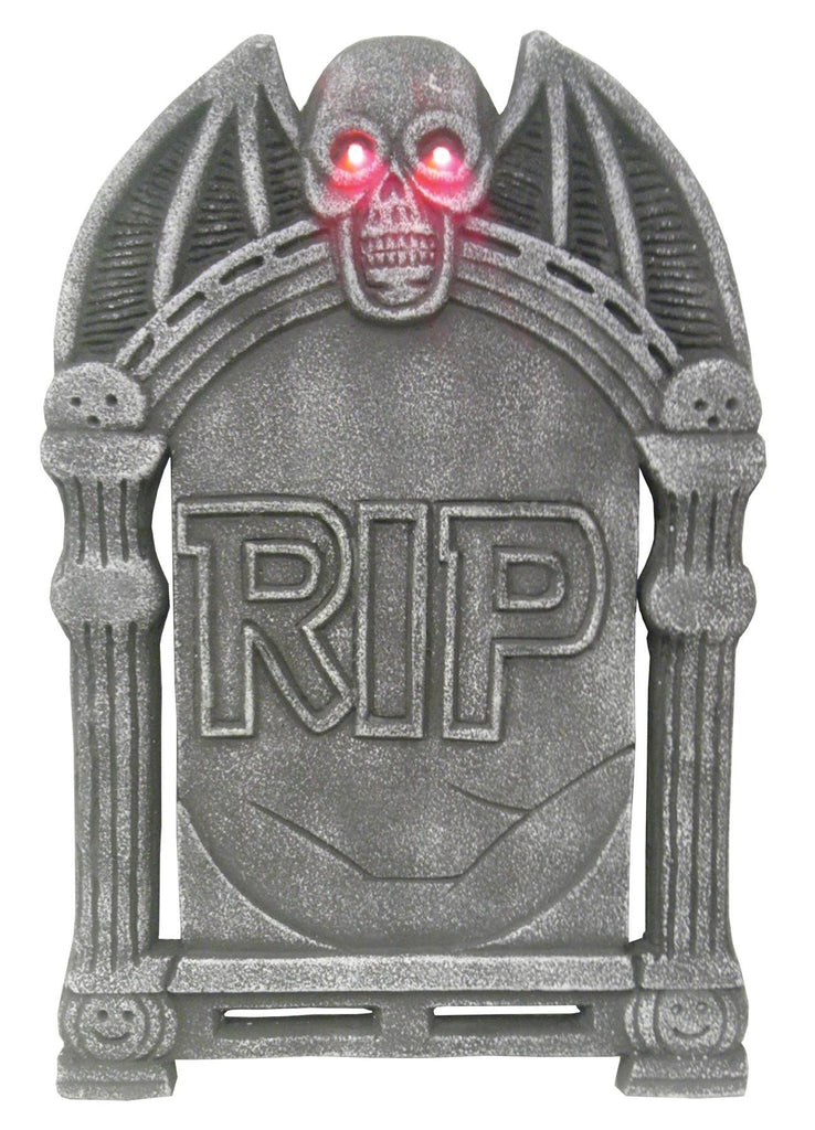 Tombstone Light Up Skull 24in