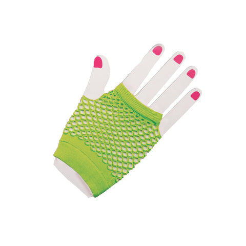 Gloves Fingerles Fishnet Green