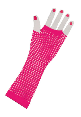 Gloves Fingerless Long  Pink