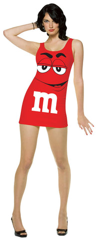 M&m Tank Dress Red Adult 6-10
