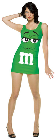M&m Tank Dress Green Adlt 6-10