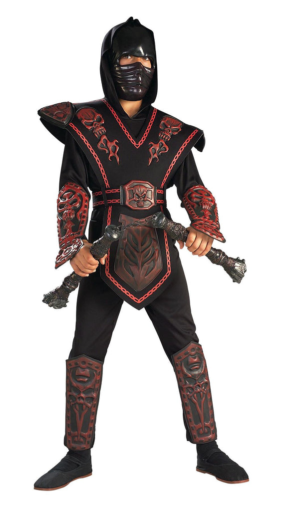 Red Skull Warrior Ninja Chld L