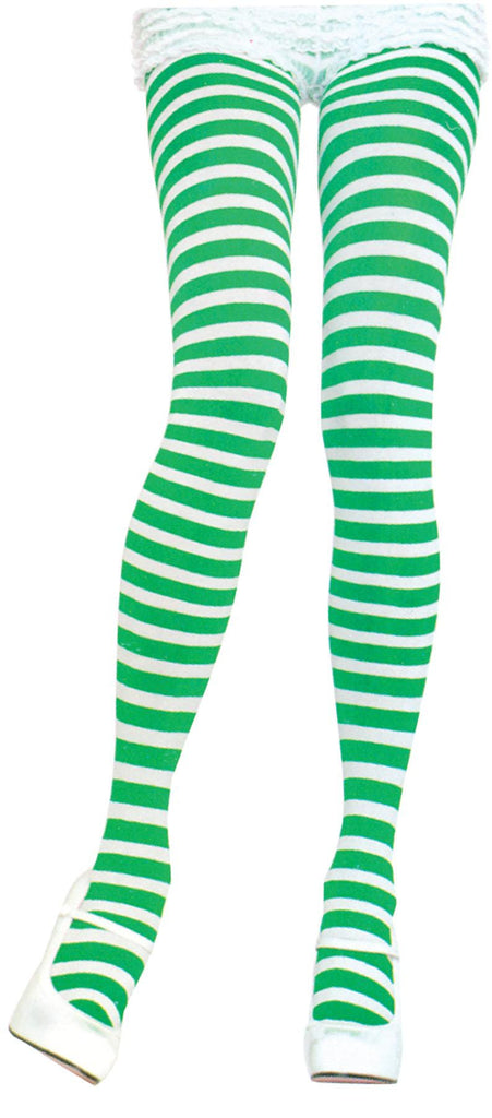 Tights Striped Green-white