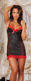 Chemise Satin Jacq W Thong Lg