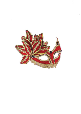 Ven Mask Red W Gold & Gem