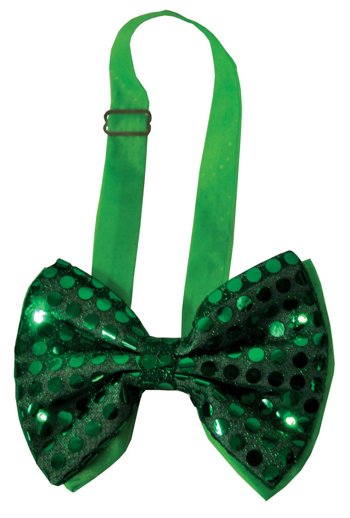 Bow Tie Green Sequin Light Up