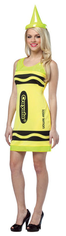 Crayola Tank Dress Neon Yellow