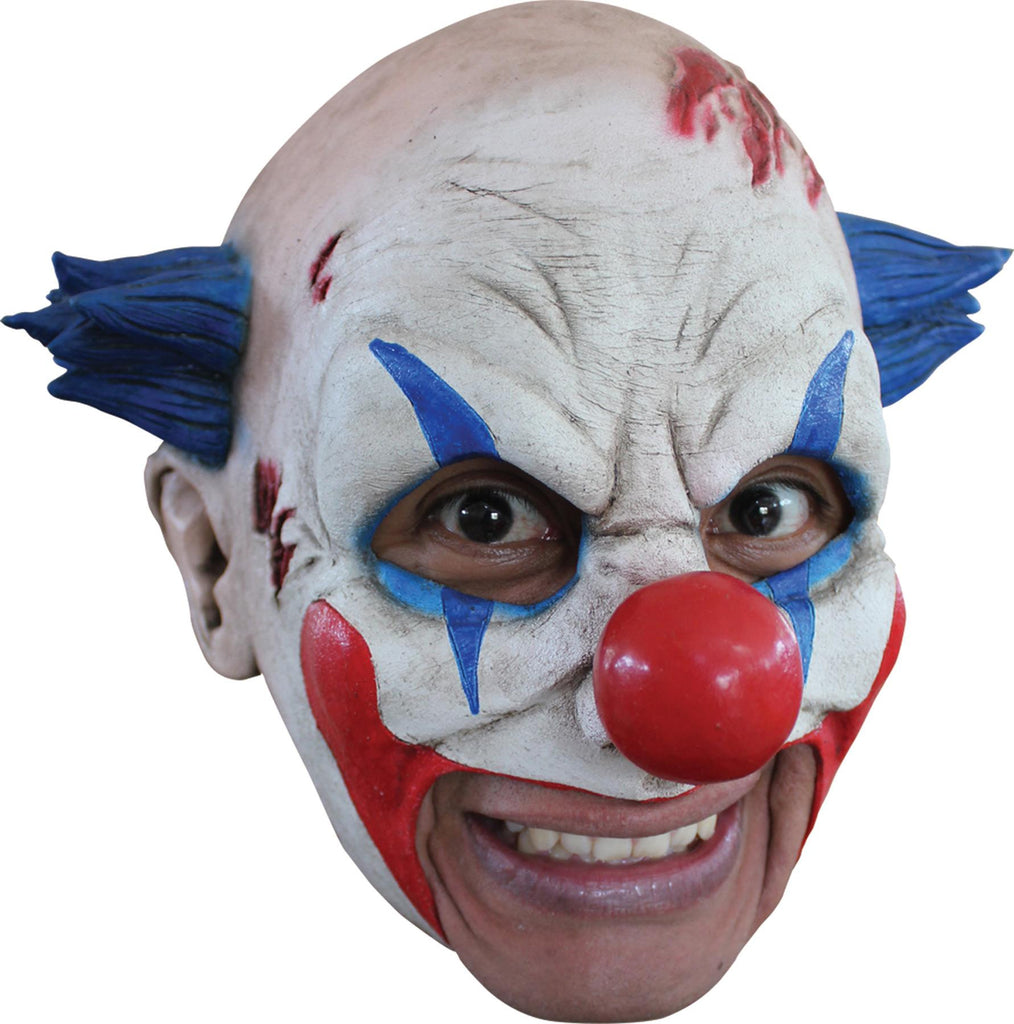 Clown Latex Mask W- Blue Hair