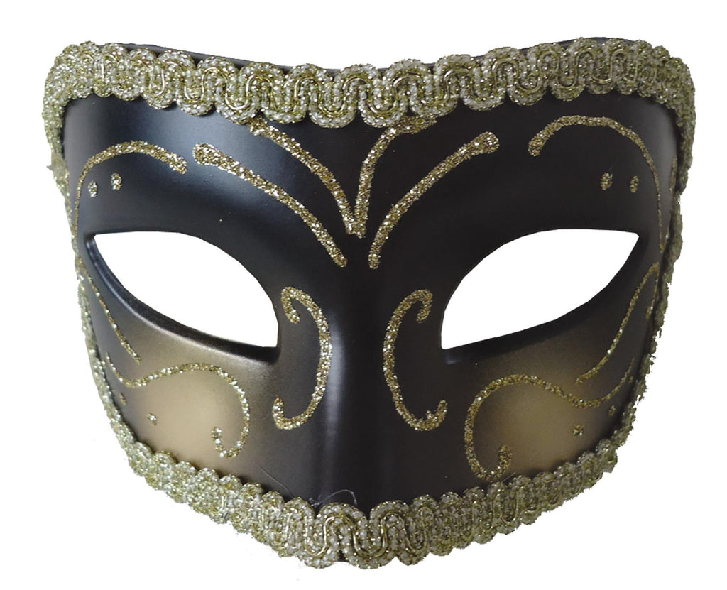 Medieval Opera Mask Gold Black