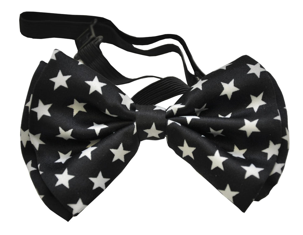 Bow Tie Black W White Stars