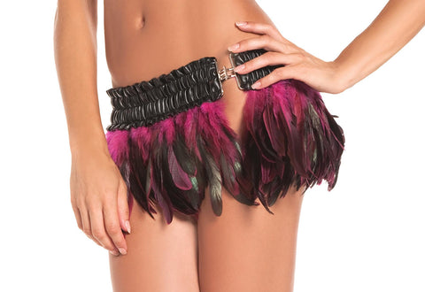 Feather Mini Skirt Hot Pink Me