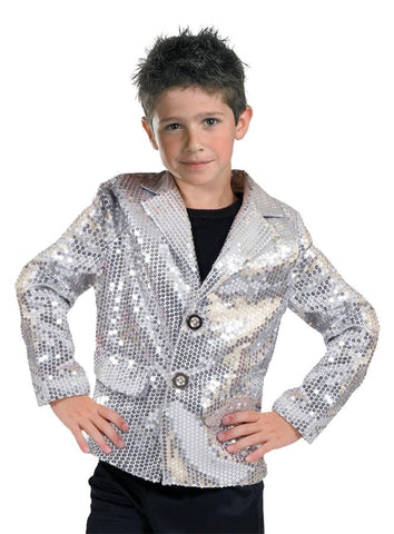Disco Jacket Silver Child Larg