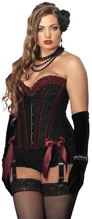 Crystal Corset 3x-4x Bk/burg