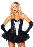 Tuxedo Corset Seq Adult Blk Wh