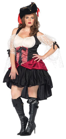 Wicked Wench Peasant Dress Blk