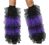 Boot Covers Tulle Ruffle Bk Gr