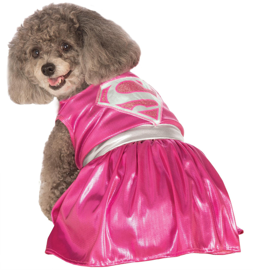 Pet Costume Pink Supergirl Lg