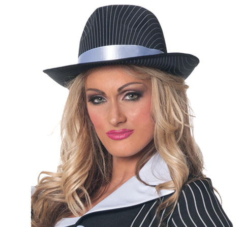 Gangster Pin Striped Hat Adult