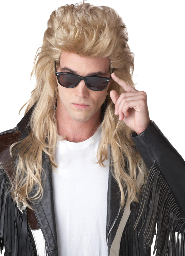 80's Rock Mullet Blonde Wig