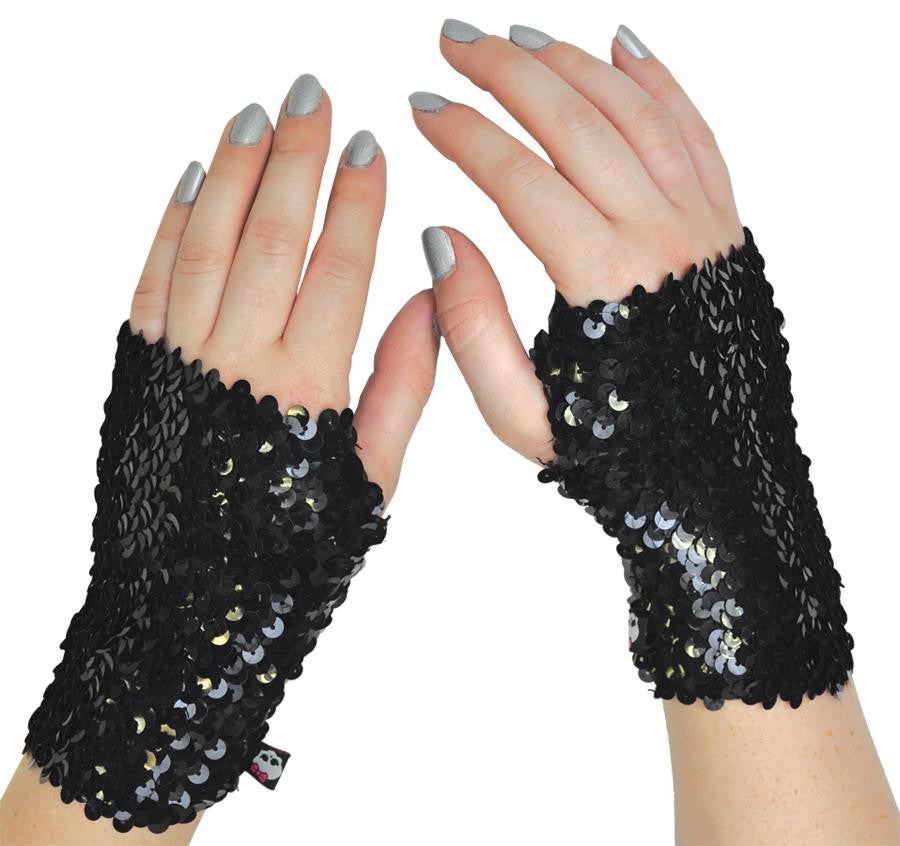 Mh Arm Warmer Bk Sequin Child