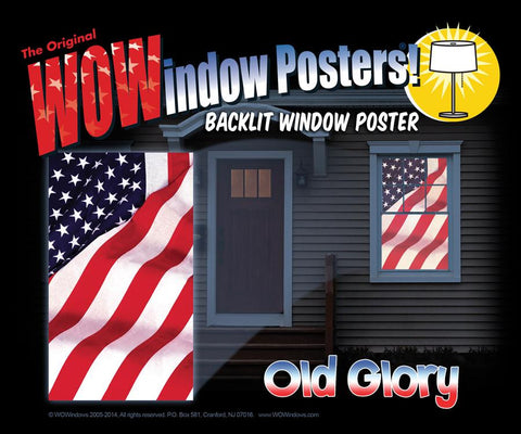 Old Glory Window Poster
