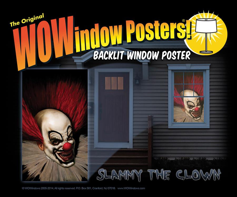 Slammy The Clown Window Poster